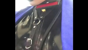 Ring gag crossdresser, intense banging with a beauty