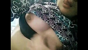 Nipple clamps a gentle handjob and orgasm