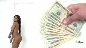 Ebony maid anya ivy starts jerking his dick for one hundred bucks