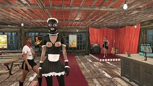 Sissy maid slave, the beautiful women are eager for a hot fuck