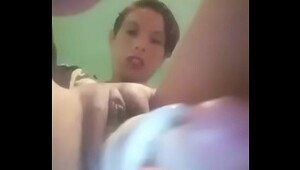 Hot mature makes a blowjob while masturbate herself with a dildo
