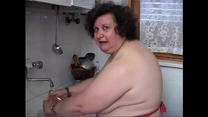 Hindi old fat woman video