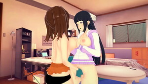 Naruto lesbians anime, rough fucking is enjoyed by nasty babes