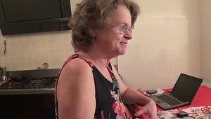 Granny italian creampie video