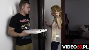 Delivery man porn, see what she does to him