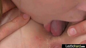 Sexy lesbians licking each others angelic pussy