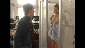 Hot blonde neighbor fucked in shower