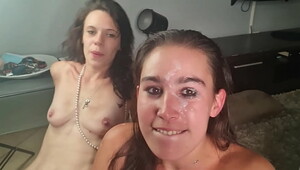 Skinny white bitch gets screwed rough