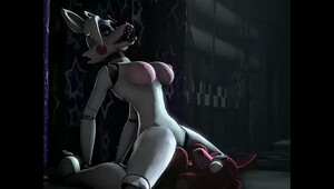 Mangle fnaf foxy, adorable babes undress and start rough sex