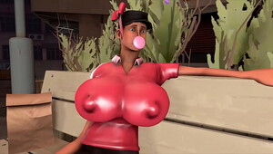 Animation breast expansion