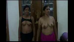Telugu aunties threesome, hot sexual clips