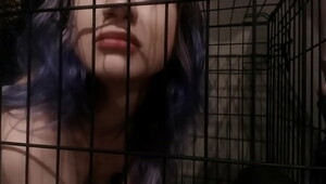 Slaves caged, nasty whores get fucked in front of cams