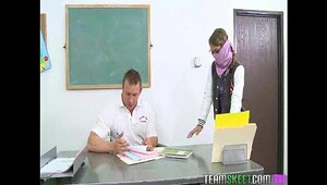 Latine teen student and teacher hardcore story