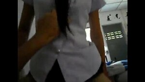 Thai college girl fuck bug cock hd