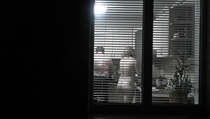 Window peeping naked neighbor